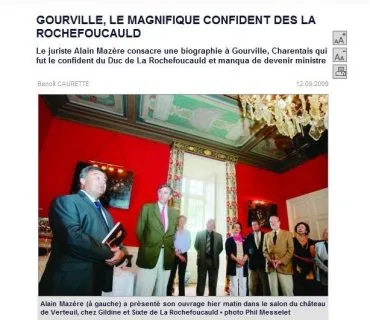 Illustration de Présentation de « Gourville le magnifique » au château de Verteuil - 11.09.09